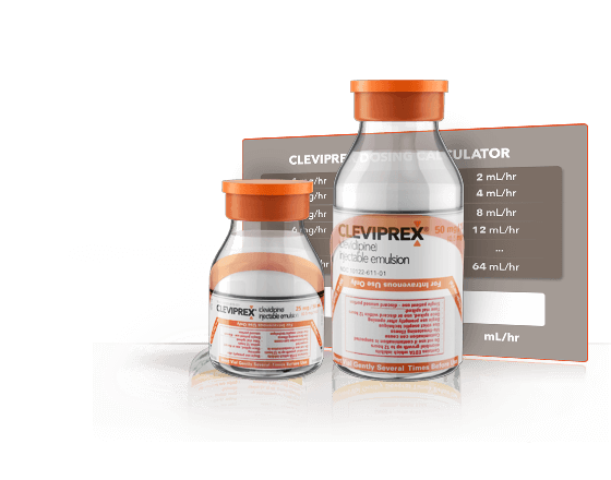Cleviprex vials with dosing calculator